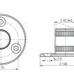 Stopa montażowa satyna D100 mm na rurę fi 42,4 mm #4