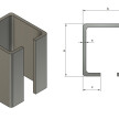 Ceownik półzamknięty 80x80x22,5x5 ocynk L=6mb #2