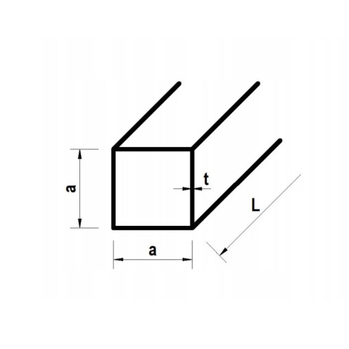 Kształtownik kwadrat 16x16x1,5 L=6mb #3