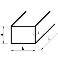 KA4 - AL. Kształtownik  prostokąt 100x20x1,5 L=6mb