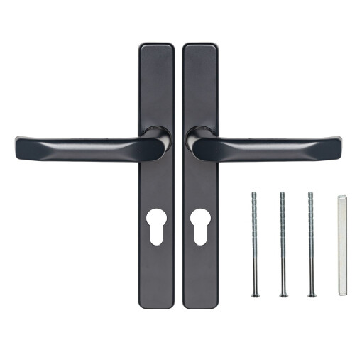 Klamka do drzwi z szyldem 72/H247 x L32mm antracyt #1