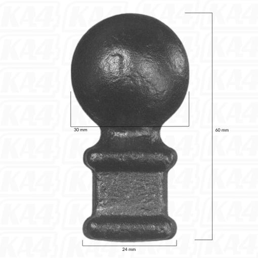 Grot stalowy 24x24 / H60 x L30 mm #2