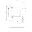 Płytka montażowa stalowa 80x80 mm do prof. 40x40 #2