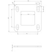 Płytka montażowa stalowa 120x120 mm do prof. 60x60 #2