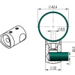 Uchwyt wypełnienia końcowy nierdzewny Fi 12 prawy #1