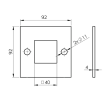 Płytka montażowa surowa D 92x92 do prof. 40x40x2 #1