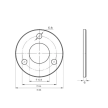 Stopa montażowa satyna D85 mm na rurę fi 42,4 mm #1
