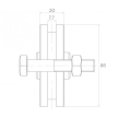 Rolka jezdna stalowa typu " T " Fi 88x20mm #1