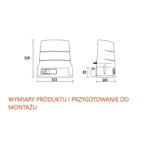Napęd do bram przesuwnych H30 230V do 600 kg. #1
