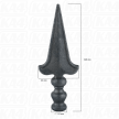 Grot stalowy fi 24 / H160 x L63 mm #1