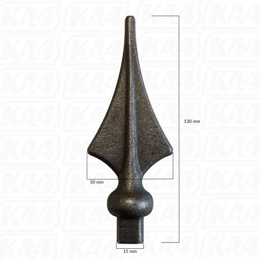 Grot stalowy kuty 15x15 / H130 x L50 mm #1