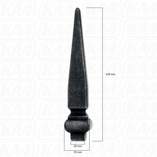 Grot stalowy 20x20 / H148 x L35 mm #1
