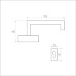 Klamka czarna H115 x L120 mm prostokątna #2