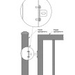 Łącznik przęsła ogrodzeniowego H80 x L25 x 3 mm #2