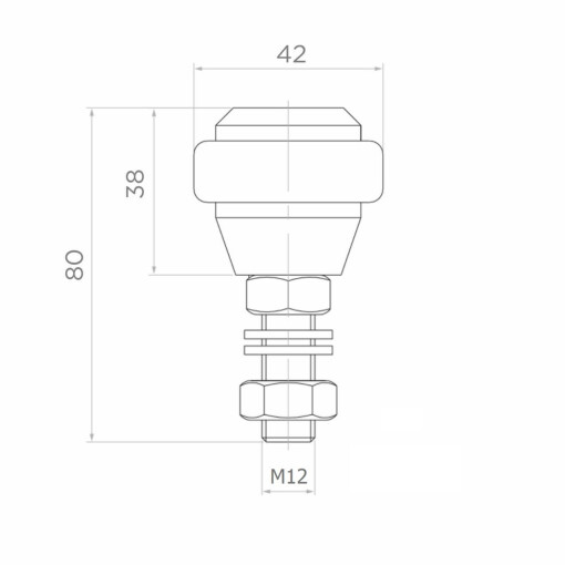 Rolka prowadząca Fi 42 mm -  gumowa #1