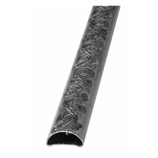 Pochwyt stalowy fakturowany liść 48x20 mm/L3000 mm