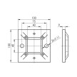 Stopa montażowa surowa D 100x100 do prof. 40x40 #3
