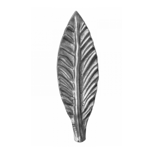 Liść stalowy lauru ozdobny H90 x L30 x 2,5 mm 