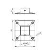 Stopa montażowa satyna D 95x95 do prof. 40x40 #2