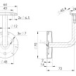 Uchwyt poręczy nierdzewna z maskownicą Fi 42,4 mm #2