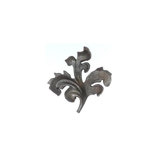 Liść stalowy ozdobny H155 x L140 x 4 mm lewy
