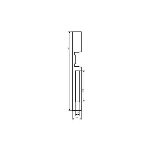 Blacha czołowa elektrozaczepu 102 mm #2