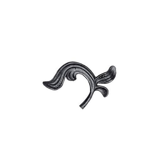 Liść stalowy ozdobny H175 x L115 x 4 mm lewy