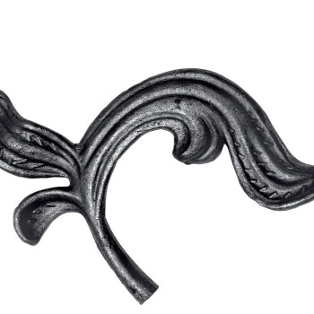 KA 4 B2B - Liść stalowy ozdobny H175 x L115 x 4 mm prawy 