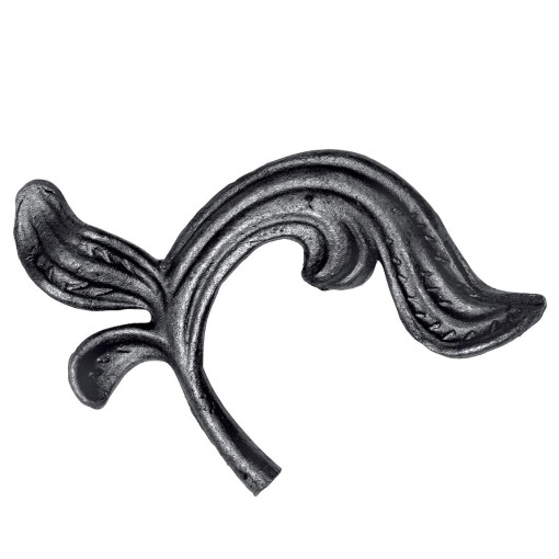 Liść stalowy ozdobny H175 x L115 x 4 mm prawy 