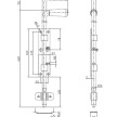 Rygiel stalowy 420 x 14  mm wąski, surowy #2