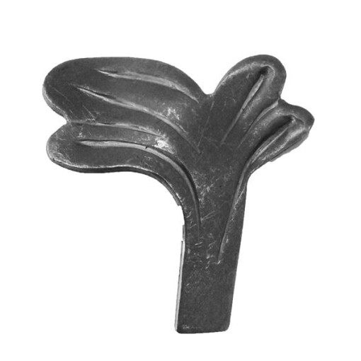 Liść stalowy ozdobny H80 x L80 x 2 mm  lewy