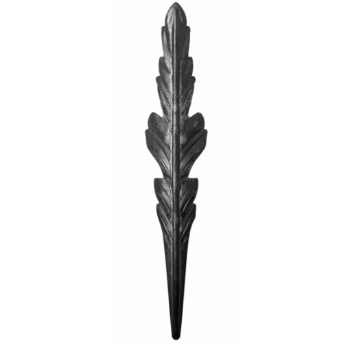 Liść stalowy ozdobny H300 x L60 x 3 mm