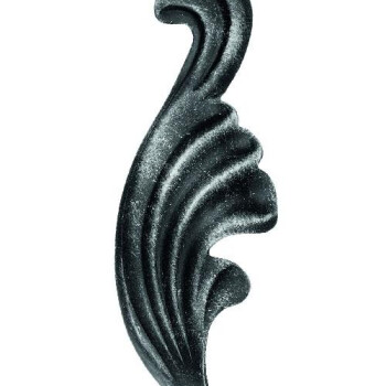 KA 4 B2B - Liść stalowy ozdobny H185 x L69 x 2 mm lewy