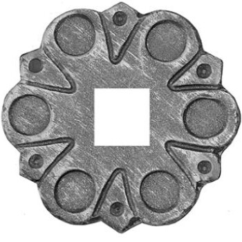 KA 4 B2B - Maskownica stalowa otwór 26x26 / Fi 105 x 4 mm