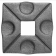 KA 4 B2B - Maskownica stalowa otwór 26x26 / H90 x L90 x 8 mm
