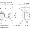 Zawias regulowany M20 z szyldem 100x100 #2