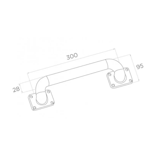 Uchwyt do bramy 300mm czarny  #2