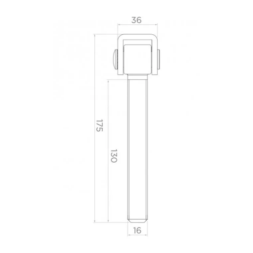 Zawias regulowany M16 długi  #2