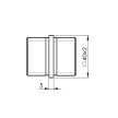 Łącznik do profilu nierdzewny 40x40x2 mm satyna #2