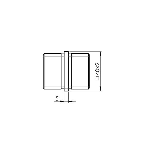 Łącznik do profilu nierdzewny 40x40x2 mm satyna #2