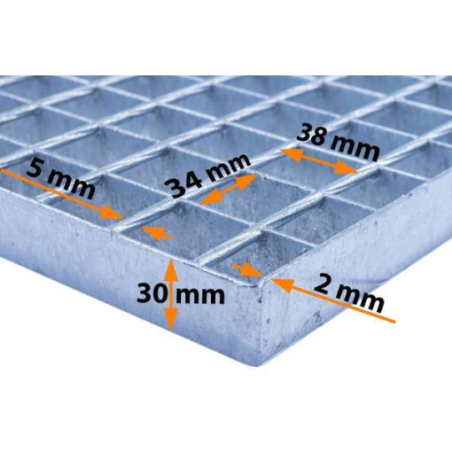 Krata pomostowa 800x1000 pł 30x2/34x38 mm ocynk #3