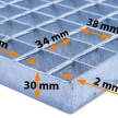 Krata pomostowa 1000x1000 pł. 30x2/34x38 mm ocynk #3
