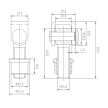 Zawias regulowany do wspawania Fi 14 z nakrentką #2