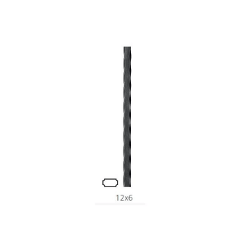 KA 4 B2B - Płaskownik fakturowany karbowany 12x6 mm / L 1500