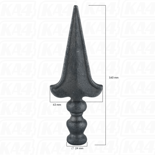 Grot stalowy fi 24 / H160 x L63 mm #3