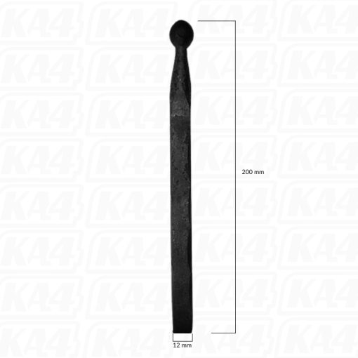 Grot stalowy 12x12 / H200 x L12 mm #2