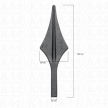Grot stalowy 12x12 / H160 x L50 mm #2