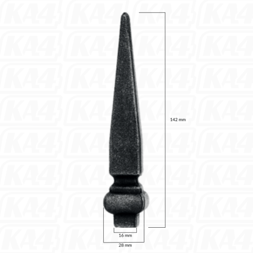 Grot stalowy 16x16 / H142 x L28 mm #3