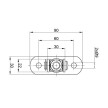 Zawias regulowany M12 90x30x3 mm #5