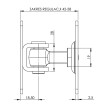 Zawias regulowany M12 74x38 mm dwustronny #6